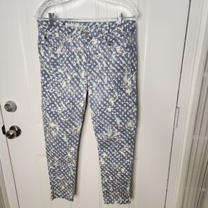 GAP 1969 Blue and White‎ Skinny Jeans  Size 31